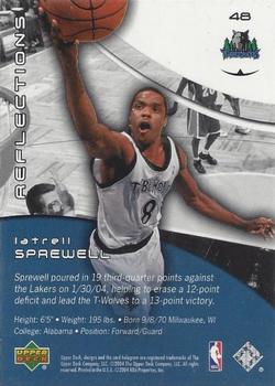 2003-04 Upper Deck Triple Dimensions - Reflections #48 Latrell Sprewell Back