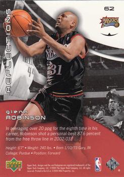 2003-04 Upper Deck Triple Dimensions - Reflections #62 Glenn Robinson Back