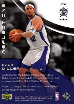 2003-04 Upper Deck Triple Dimensions - Reflections #72 Brad Miller Back