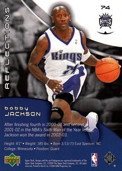 2003-04 Upper Deck Triple Dimensions - Reflections #74 Bobby Jackson Back