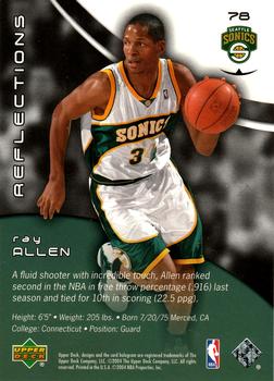2003-04 Upper Deck Triple Dimensions - Reflections #78 Ray Allen Back