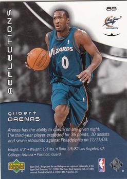2003-04 Upper Deck Triple Dimensions - Reflections #89 Gilbert Arenas Back