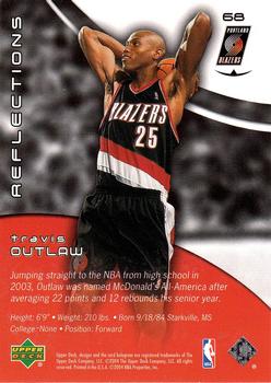 2003-04 Upper Deck Triple Dimensions - Reflections #68 Travis Outlaw Back