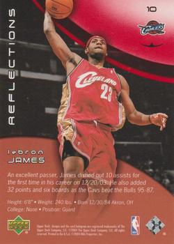 2003-04 Upper Deck Triple Dimensions - Reflections Ruby #10 LeBron James Back