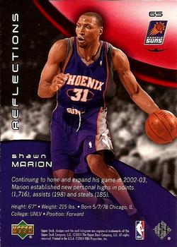 2003-04 Upper Deck Triple Dimensions - Reflections Ruby #65 Shawn Marion Back