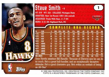 1999-00 Topps Tipoff #1 Steve Smith Back