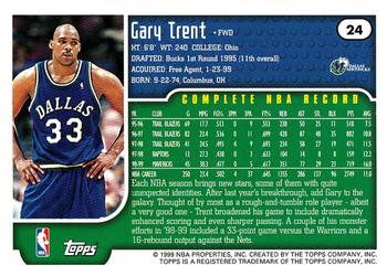 1999-00 Topps Tipoff #24 Gary Trent Back