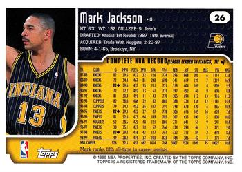 1999-00 Topps Tipoff #26 Mark Jackson Back