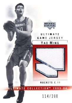 2003-04 Upper Deck Ultimate Collection - Jerseys #YM-J Yao Ming Front