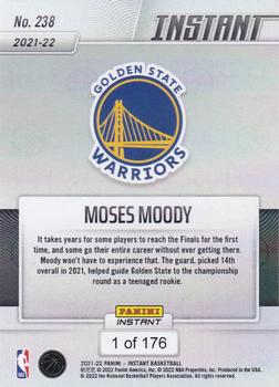 2021-22 Panini Instant NBA #238 Moses Moody Back