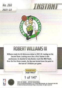 2021-22 Panini Instant NBA #260 Robert Williams Back