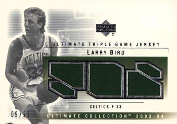 2003-04 Upper Deck Ultimate Collection - Jerseys Triple #LB-3J Larry Bird Front