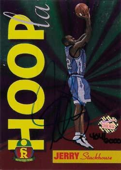 1995 Signature Rookies Prime - Hoopla Signatures Jerry Stackhouse SN2000 #H3 Jerry Stackhouse Front