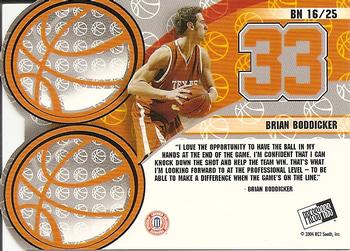 2004 Press Pass - Big Numbers #BN 16 Brian Boddicker Back