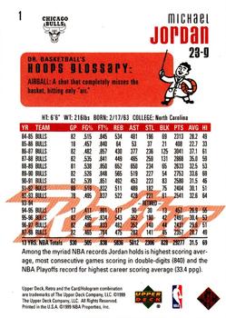 1999-00 Upper Deck Retro #1 Michael Jordan Back