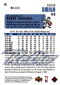 1999-00 Upper Deck Retro #59 Steve Smith Back