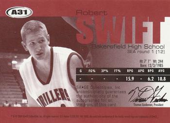 2004 SAGE - Autographs #A31 Robert Swift Back