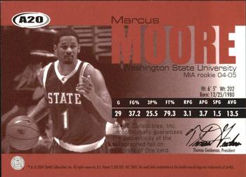2004 SAGE - Autographs Bronze #A20 Marcus Moore Back