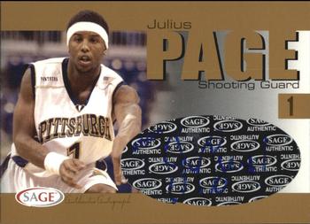 2004 SAGE - Autographs Gold #A24 Julius Page Front