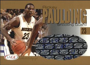 2004 SAGE - Autographs Gold #A25 Rickey Paulding Front