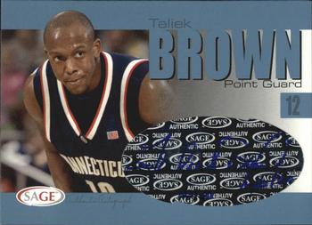 2004 SAGE - Autographs Platinum #A4 Taliek Brown Front