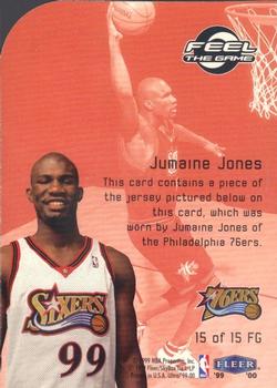 1999-00 Ultra - Feel the Game #15 FG Jumaine Jones Back
