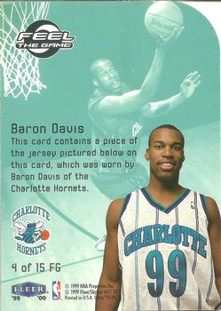 1999-00 Ultra - Feel the Game #4 FG Baron Davis Back