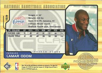 1999-00 Upper Deck #159 Lamar Odom Back