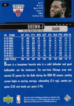 1999-00 Upper Deck #17 Randy Brown Back