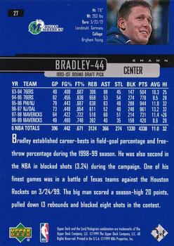 1999-00 Upper Deck #27 Shawn Bradley Back