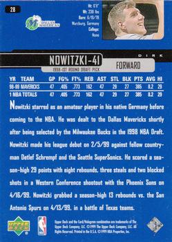 1999-00 Upper Deck #28 Dirk Nowitzki Back