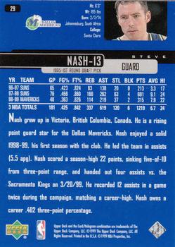1999-00 Upper Deck #29 Steve Nash Back