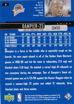 1999-00 Upper Deck #41 Erick Dampier Back