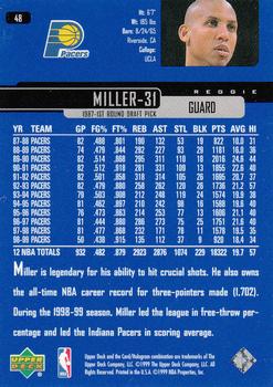 1999-00 Upper Deck #48 Reggie Miller Back