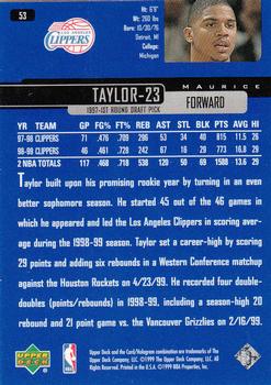 1999-00 Upper Deck #53 Maurice Taylor Back