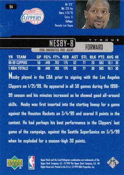 1999-00 Upper Deck #54 Tyrone Nesby Back
