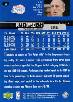 1999-00 Upper Deck #56 Eric Piatkowski Back