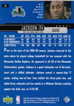 1999-00 Upper Deck #73 Bobby Jackson Back