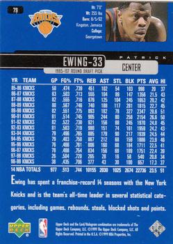 1999-00 Upper Deck #79 Patrick Ewing Back