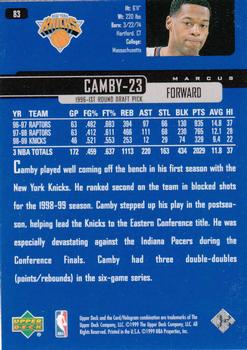 1999-00 Upper Deck #83 Marcus Camby Back