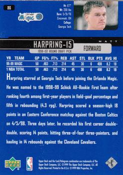 1999-00 Upper Deck #86 Matt Harpring Back