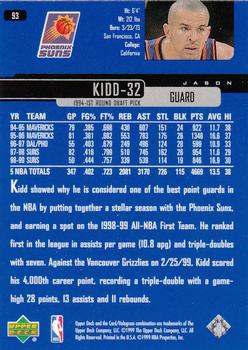1999-00 Upper Deck #93 Jason Kidd Back