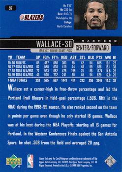 1999-00 Upper Deck #97 Rasheed Wallace Back