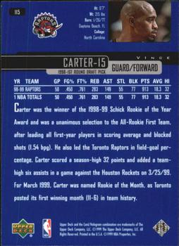 1999-00 Upper Deck #115 Vince Carter Back