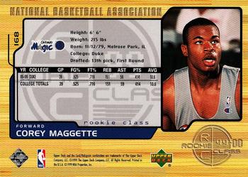 1999-00 Upper Deck #168 Corey Maggette Back