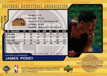 1999-00 Upper Deck #173 James Posey Back