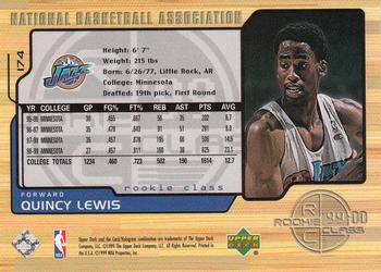 1999-00 Upper Deck #174 Quincy Lewis Back