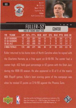 1999-00 Upper Deck #193 Todd Fuller Back