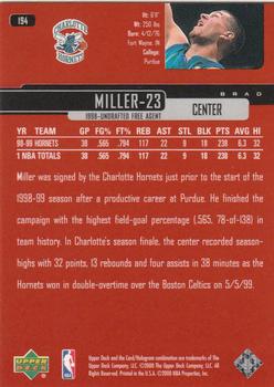 1999-00 Upper Deck #194 Brad Miller Back