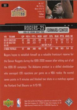 1999-00 Upper Deck #212 Roy Rogers Back